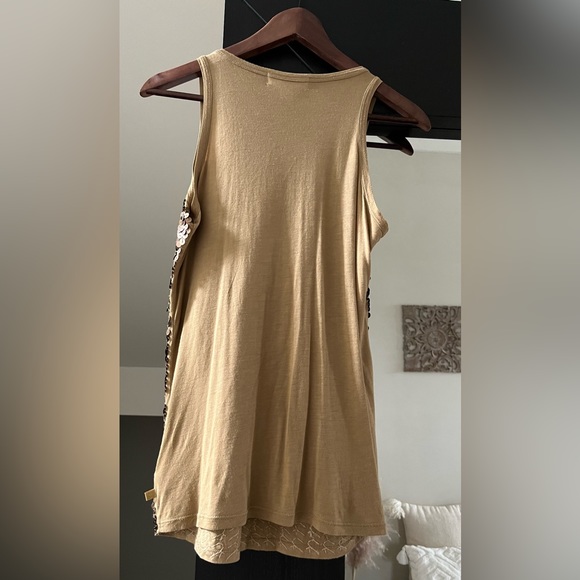Michael Kors Gold Sequin Tank Size XS - Picture 5 of 5